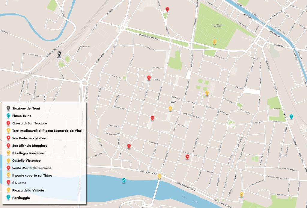 Scarica la Mappa dei Monumenti di Pavia